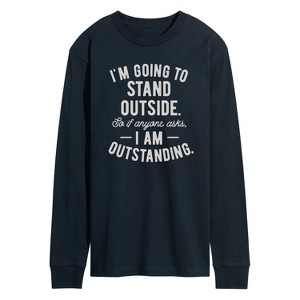 Men's - Instant Message - Stand Outside Outstanding Long Sleeve Graphic T-Shirt - 1 of 4