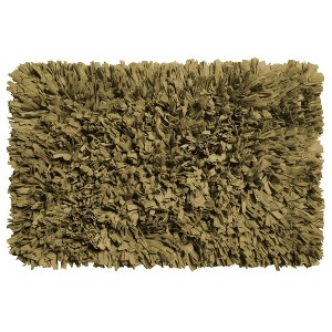 Carnation Home Fashions Paper Shag Cotton / Poly Blend Bath Mat, 21x34" Sage - 1 of 4