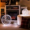 Tangkula 3 Pcs Lighted Christmas Balls w/435 LEDs 3 Light Color 8 Dynamic Modes for Porch - 2 of 4