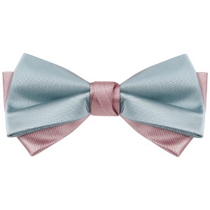 INSPIRE CHIC Men's Two Color Layered Adjustable Solid Color Bow Ties - 1 of 4