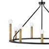 Lark Lazlo 9 - Light Chandelier in  Black/Lacquered Brass - 3 of 4