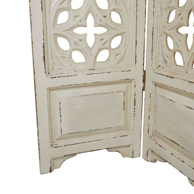 Country Cottage Wood Room Divider Screen White - Olivia &#38; May, 5 of 8