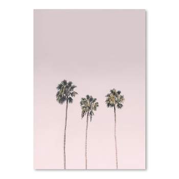 Americanflat Botanical Coastal Palm Trees In Pink By Sisi And Seb Poster Art Print
