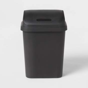 Sterilite 13 Gal Swing Top Lidded Wastebasket Kitchen Trash Can, Black (4  Pack), 1 Piece - Metro Market