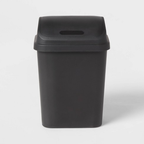 Black Pop-Up Trash Bin