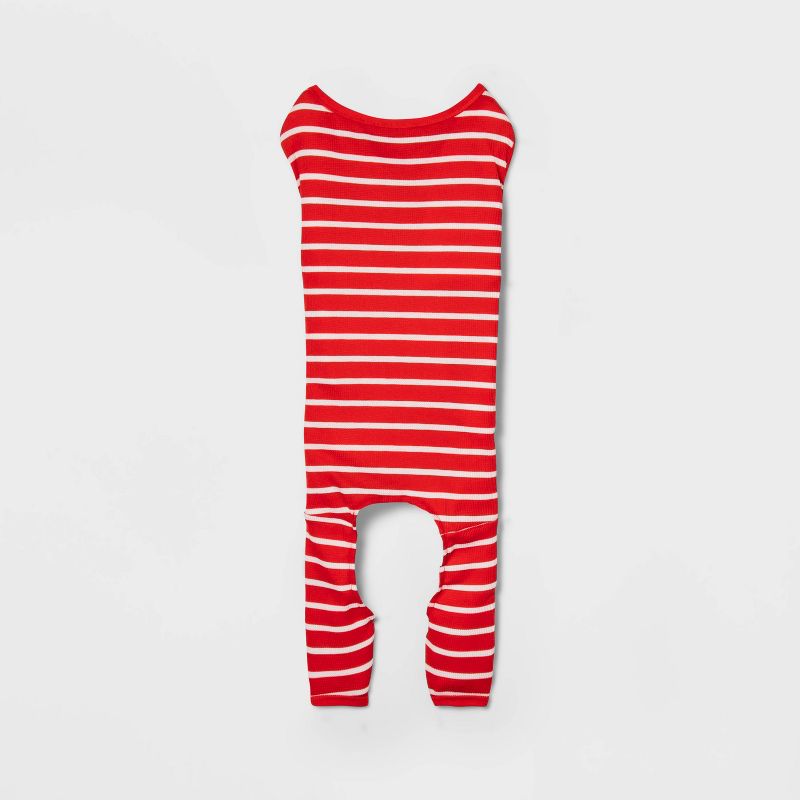 Striped Matching Family Thermal Dog Pajamas - Wondershop&#8482; - White/Red - M, 2 of 4