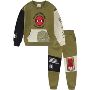 Marvel Spider-Man Boys 2 Piece Fleece Sweatshirt and Pants Set for Big Kids - 1 of 4