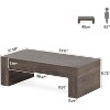 Tribesigns Living Room Rectangular Coffee Table, 51"Farmhouse Accent Center Cocktail Tea Table with Sturdy Base, for Home Reception,Rustic Taupe - 2 of 4