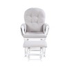 Glider Chair and Ottoman with Button-Tufted Back, Side Storage Pocket, and Bowed Back Design for Living Room - 2 of 4