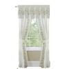 Kate Aurora Complete 5 Pc Window in a Bag Embroidered Floral Country Flax Sheer Curtain & Valance Set - 2 of 3