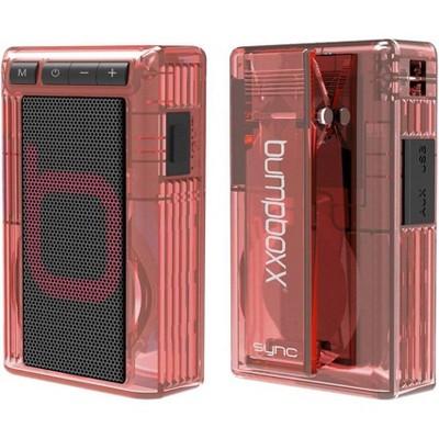 Bumpboxx Retro Pager Beeper | Outdoor Portable Bluetooth Speaker-Clear Red - Manufacturer Refurbished