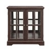 FURNIinspire Utility Storage Cabinets Display Cabinet, Antique Storage Cabinet, Bookcase With Adjustable Shelves, Cherry Brown, 15.75"*30.32"*32.09" - 2 of 4