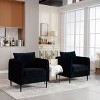 Vynxaria Mid-Century Modern Accent Chair Velvet Upholstered, 1 Pillow, Metal Legs, 300lbs Capacity, Single Sofa Chair - 4 of 4