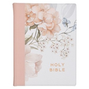 KJV Note-Taking Bible Faux Leather Hc Pink Floral Printed - (Leather Bound) - 1 of 1
