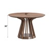 Sapphtopaz Round Dining Table Kitchen Table Wooden Dining Table for 4 with Sturdy Pedestal - 2 of 4