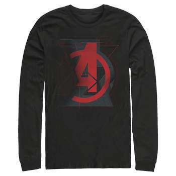 Men's Marvel Black Widow Avenger Logo Long Sleeve Shirt