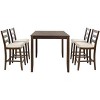Melvin 5 Piece Pub Set - Brown/Beige - Safavieh - 3 of 4
