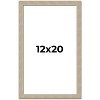 PosterPalooza | 12x20 Thin Barnwood Picture Frame, UV Acrylic, 2 Finishes - Grey and Black - 2 of 4