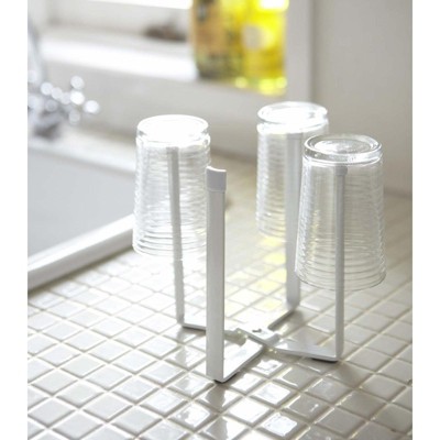 Compact White Plastic Multi-Compartment Bag Holder