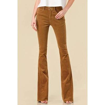 Women's Cord Flares With Distressed Hem - Saints & Hearts
