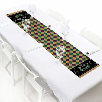 Big Dot of Happiness Mardi Gras - Petite Masquerade Party Paper Table Runner - 12 x 60 inches