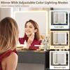 Jojoka Modern Makeup Vanity Desk with Sliding Mirror, LED Lights, Storage Drawers & Charging Station, Includes Stool - 4 of 4