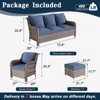 SUGOLD 5-Person Hand Woven Wicker Patio Conversation Set with Blue Cushions - 2 of 4