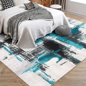 Garvee Modern Abstract Area Rug-Contemporary Art Ink Texture Rug - 1 of 4