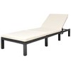 vidaXL Sun Lounger with Cushion Poly Rattan Black - 2 of 4