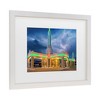 Trademark Fine Art - Mike Jones Photo Rt 66 Shamrock Texas Conoco Lightning Matted Framed Art - 3 of 4