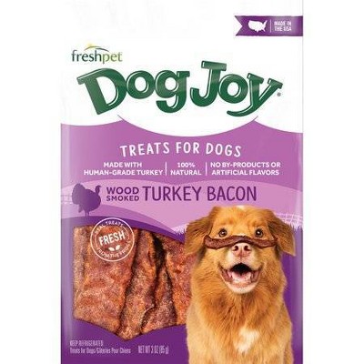 Freshpet Dog Joy Wood Smoked Turkey Bacon Refrigerated Jerky Dog Treats - 3oz