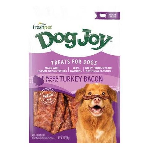 Freshpet Dog Joy Wood Smoked Turkey Bacon Refrigerated Jerky Dog Treats