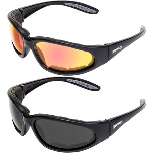 2 Pairs of Global Vision Eyewear Hercules Plus Safety Motorcycle Glasses - 1 of 4
