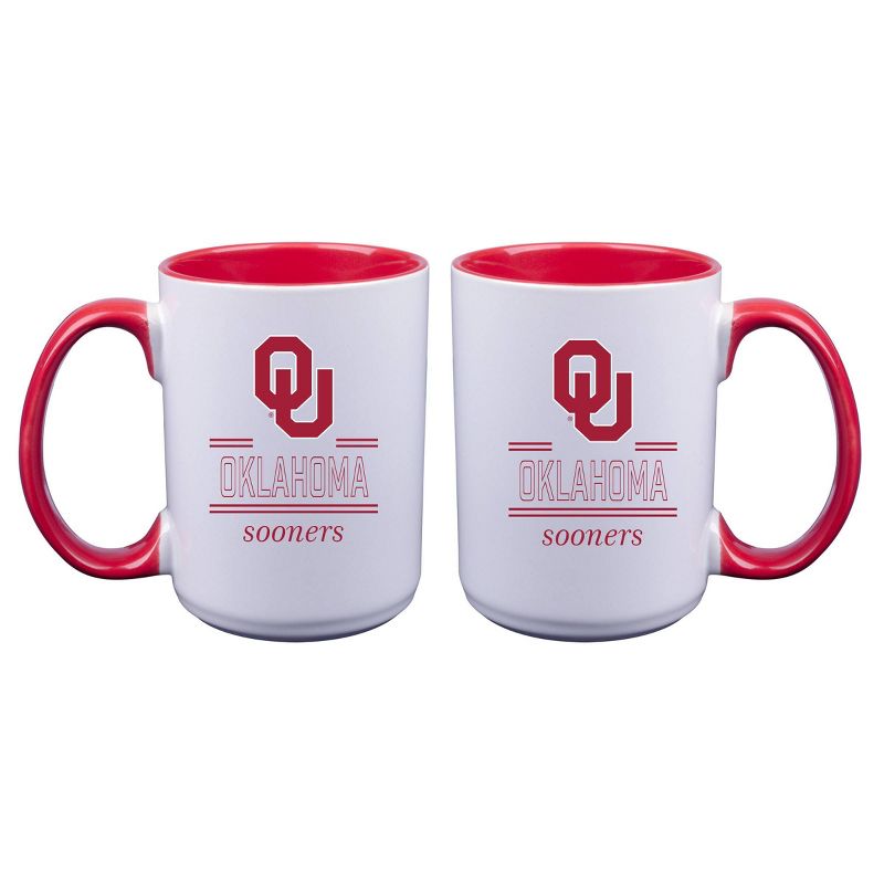 NCAA Oklahoma Sooners 16oz Home and Away Mug Set, 1 of 4