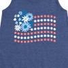Girls' - Instant Message - Floral USA Flag Graphic Sleeveless Aline Dress - 2 of 4
