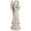 Northlight 22.5" Standing Religious Angel with Bird Bath Votive Candle Holder Outdoor Patio Garden Statue - Gray - image 4 of 4