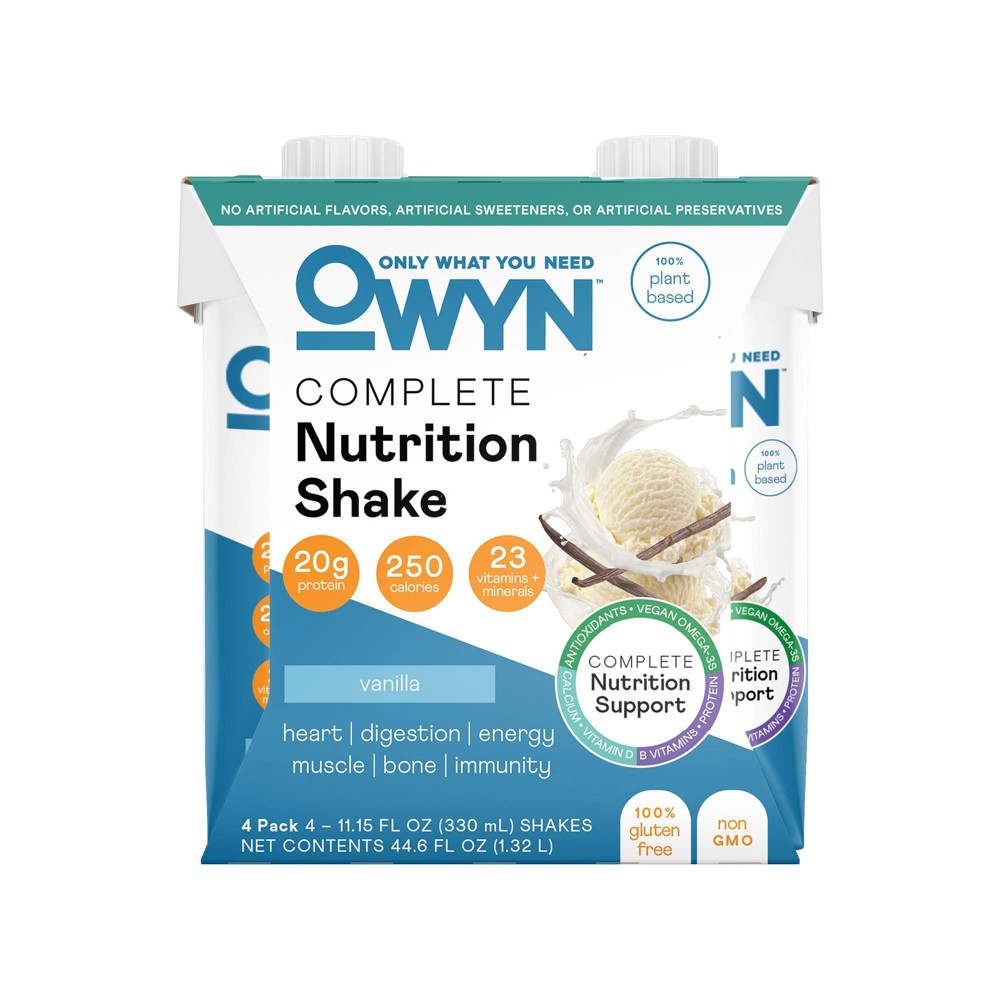 OWYN Complete Nutrition 20g Protein Shake  Vanilla  11.15 fl oz  4 Count