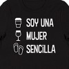 Soy Una Mujer Secilla (I'm A Simple Woman) Women's Black Short Sleeve Crew Neck Tee - 2 of 3