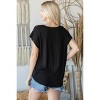 Slickblue Casual V Neck Short Sleeve Top, Comfortable Fit, Women’s Blouse, Versatile Look, Ivory, S - 3 of 4