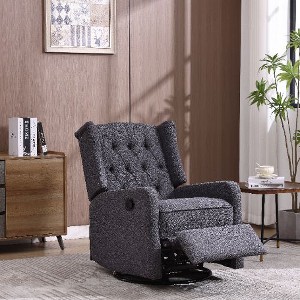 CAVINAS Rocking Recliner Chair, 360 Degree Swivel Chair, Nursery Rocking Chair, Modern Glider Chair, Modern Rocking Swivel Recliner Chair - 1 of 4