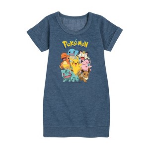 - Pokémon - Pikachu and Friends Graphic Short Sleeve Fleece Dress - 1 of 4