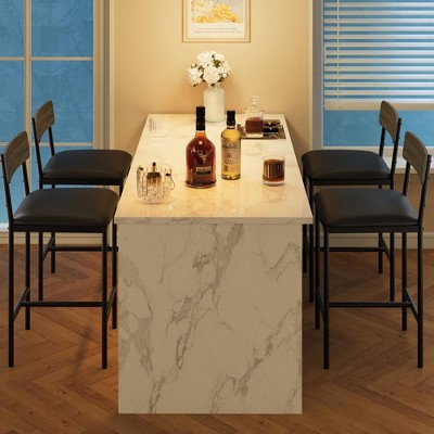 Bar Stools Set of 2,Kitchen Bar Stools with Footrest