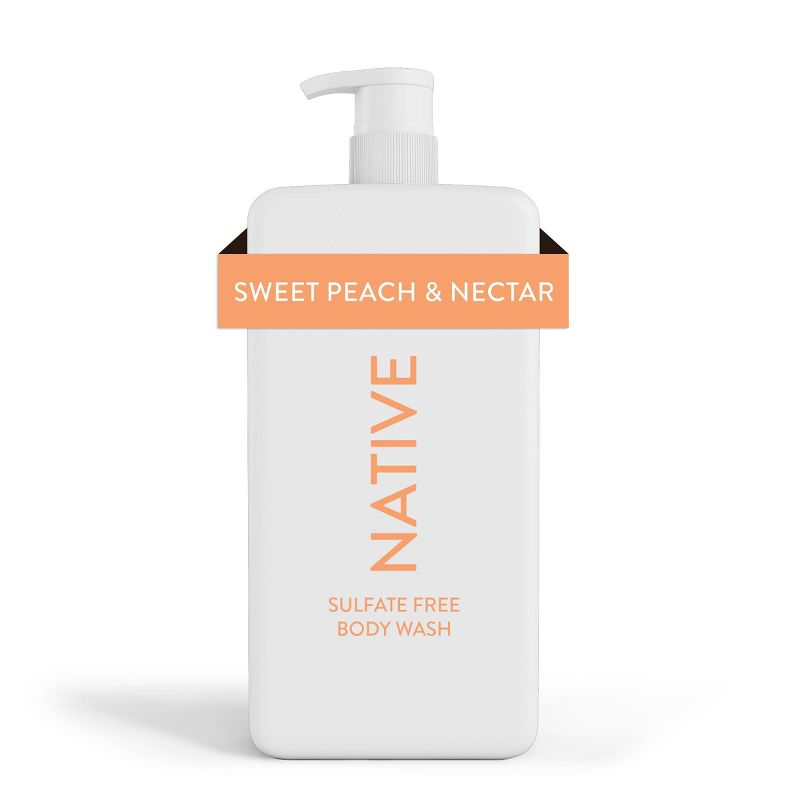 Native Body Wash with Pump - Sweet Peach &#38; Nectar - Sulfate Free - 36 fl oz, 1 of 6