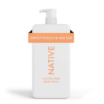 Native Body Wash with Pump - Sweet Peach & Nectar - Sulfate Free - 36 fl oz