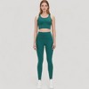 Anna-Kaci Active Women's Scoop Neck Longline Sports Bra with Wide Shoulder Straps and Deep V-Back Design - 2 of 4