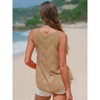 EXLURA Womens Summer Sleeveless Scoop Neck Knit Sweater Vest Crochet Hollow Out Tank Tops - 4 of 4
