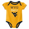 NCAA West Virginia Mountaineers Infant Girls' 3pk Bodysuit - 2 of 4