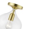 Livex Lighting Aldrich 1 - Light Semi-Flush Mount in  Satin Brass/Polished Brass - 3 of 4