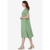 Woman Within Plus Size Embroidered Lace Bib Knit Dress - 4 of 4
