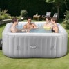 VEVOR Inflatable Hot Tub, 4 to 6 Person Capacity, 72.8 x 26 in Square Portable Outdoor Spa, with 130 Soothing Jets,PVC Outdoor Hot Tub, Grey - 2 of 4